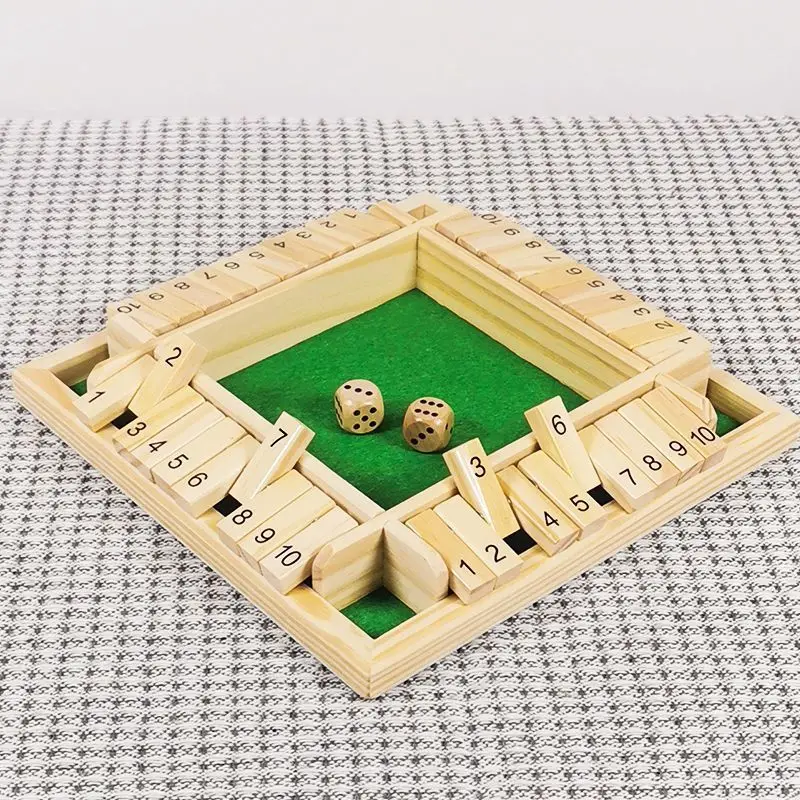 Jogo flop digital de quatro lados, área matemática de grande classe, brinquedos educativos para crianças, jardim de infância de madeira, jogo interativo de mesa