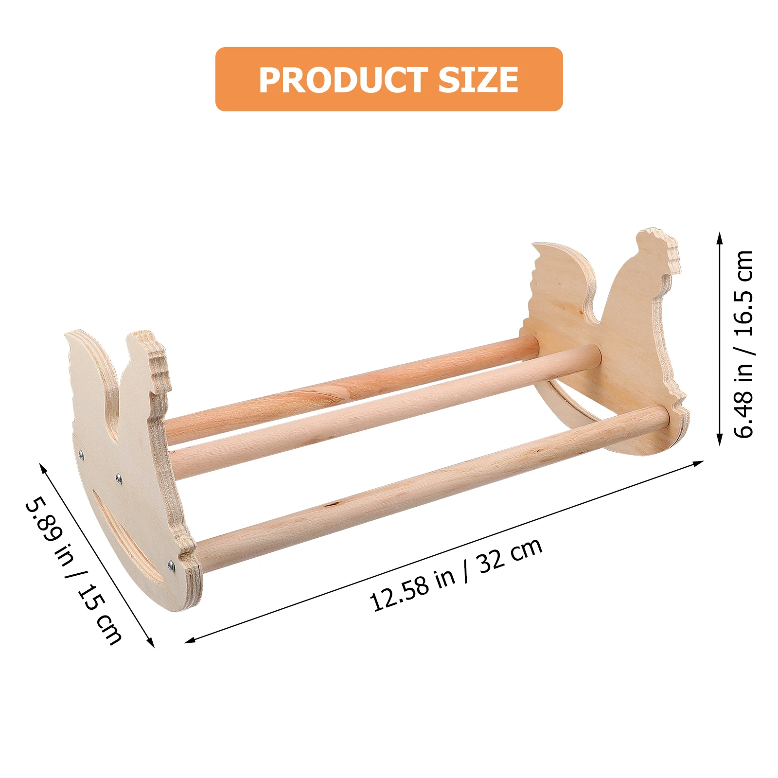 

Wooden Chicken Shape St Rack for Bird Parrot Hen Roosting Perch Toy Swing Platform Pet Coop Accessory Safe Reliable