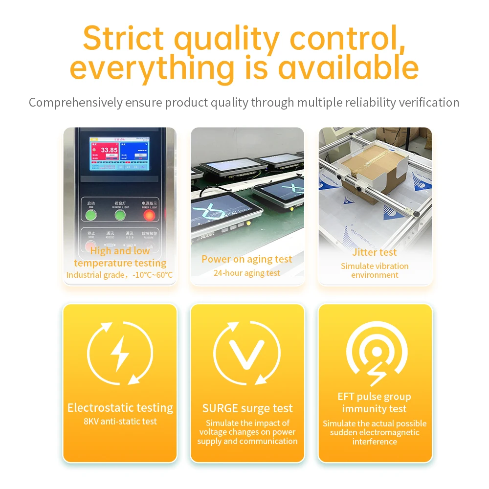 IXHUB Dual Channel Speaker Touch Computer Fanless Industrial Embedded Panel PC 5xUSB,HDMI,6xSerial Port,LAN (8GB RAM 128GB ROM)