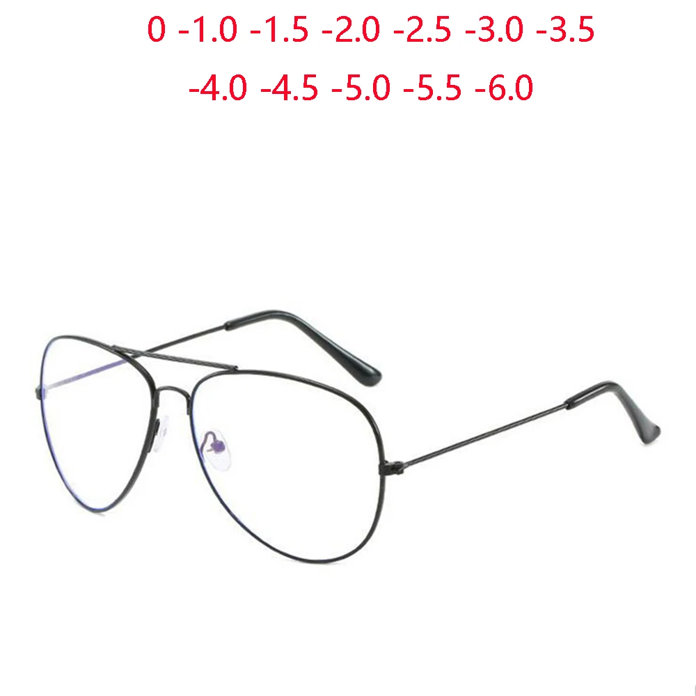 

Retro Metal Cat Eye Myopia Spectacles Glasses For Women And Men Oval Nearsighted Eyeglasses -1.0 -1.5 To -4.0