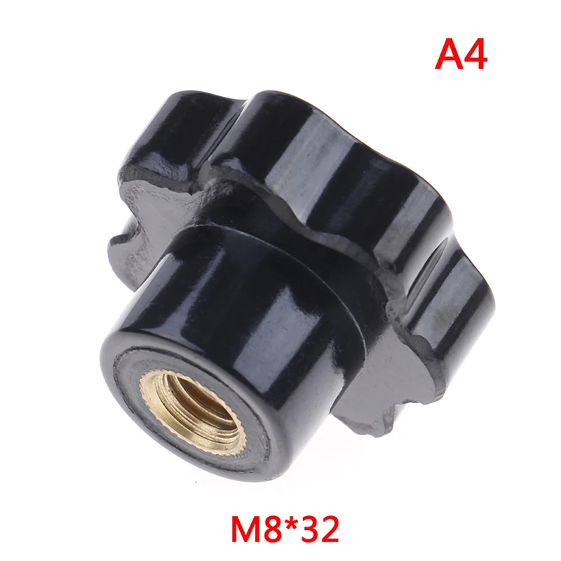 Écrou mécanique noir en cuivre, 1 pièce, écrou manuel, filetage en laiton DressLily.com, serrage, noyau, bouton figuré/M5/M6/M8