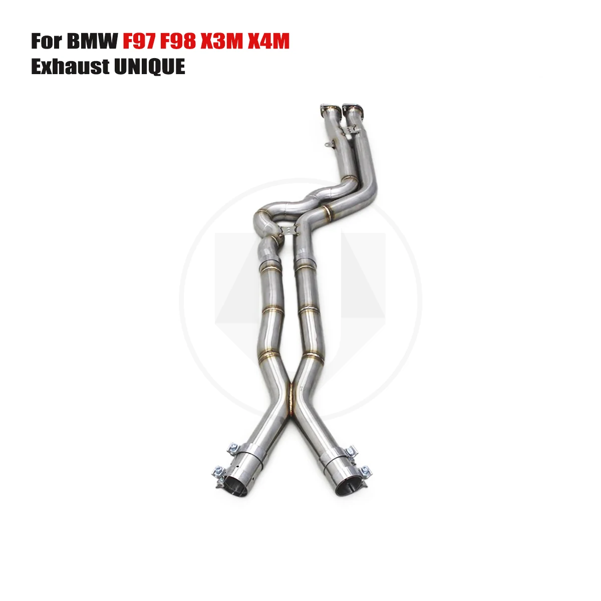 

UNIQUE mid pipe For 2019-2023 BMW f97 F98 X3M X4M S58 3.0T Double tube equal length twisted pipe middle section Equal Length SS