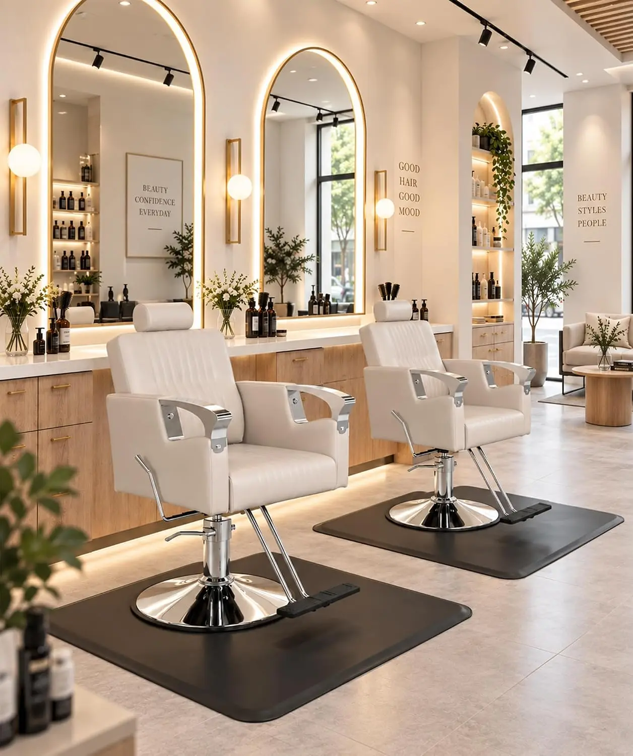 Reclining Salon Chair for Hair Stylist Barber Styling, Customized