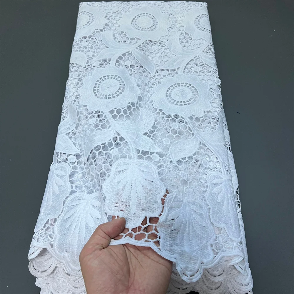 

2025 африканская нигерийская высококачественная сетка с вышивкой, французский тюль с блестками для свадебной вечеринки, кружевные тканевые платья, 5 ярдов, ZJ048