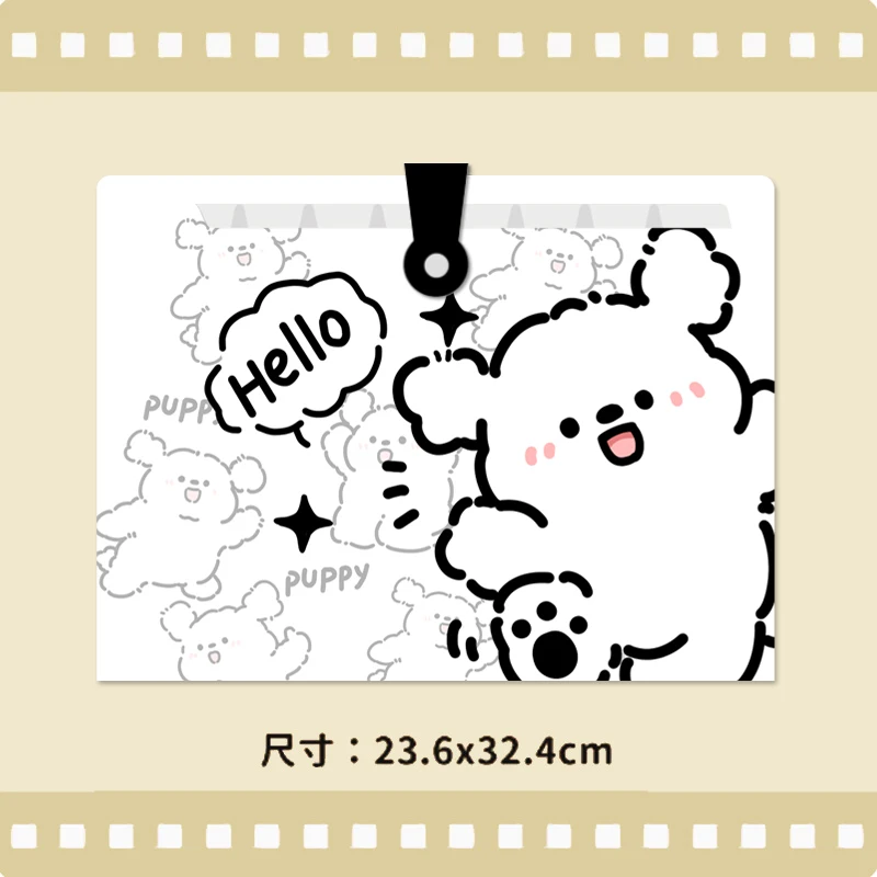 حقيبة ملف أفقية مقاس A4، حقيبة تخزين تصنيف شفافة متعددة الطبقات، سعة كبيرة للطلاب