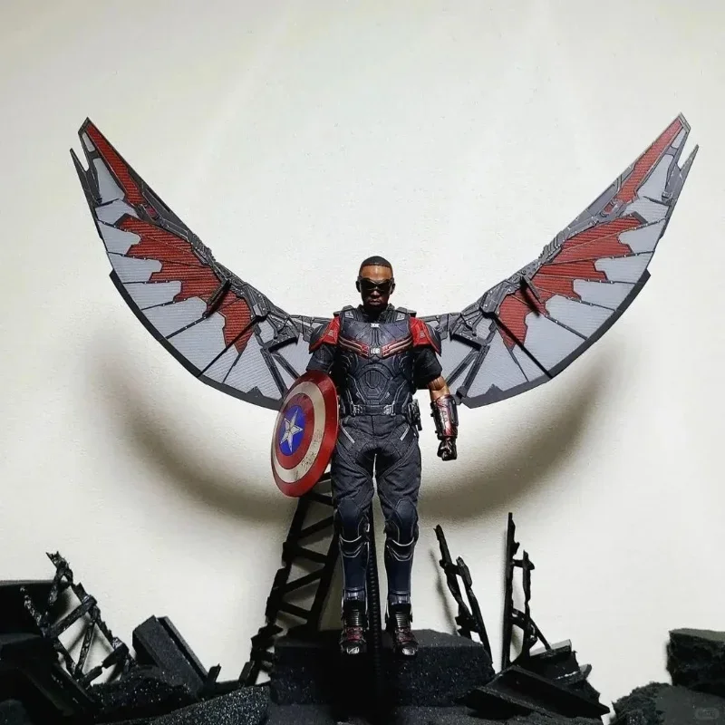 

Spot Marvel 15cm Shf Falcon Mobile Unlimited War Avengers League 34 Hero Handmade Toy Model Desktop Decoration Gift