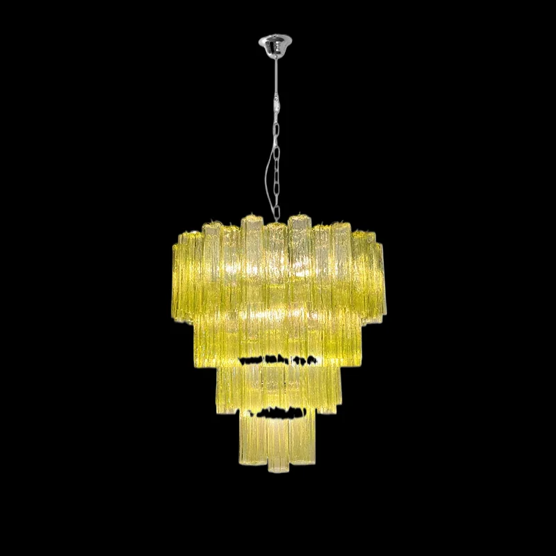 2026 New Luxury American Style Chandelier Murano Crystal Luster Pendant Light With Dimmable For Farmhouse Dining Room Foyer