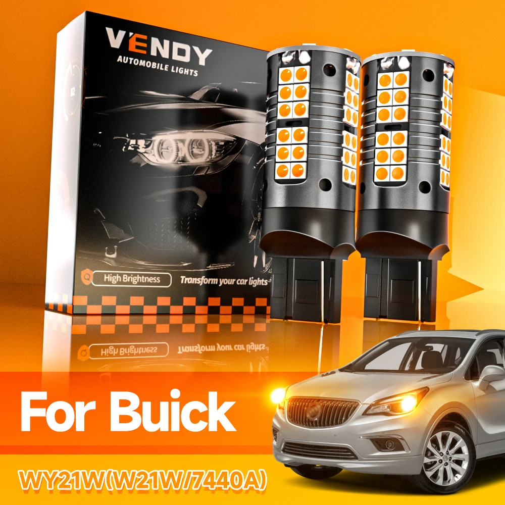 2pcs LED Turn Signal Light Blub Lamp Canbus No Error WY21W T20 7440A For Buick Regal LaCrosse Enclave 2013-2017 Encore Envision