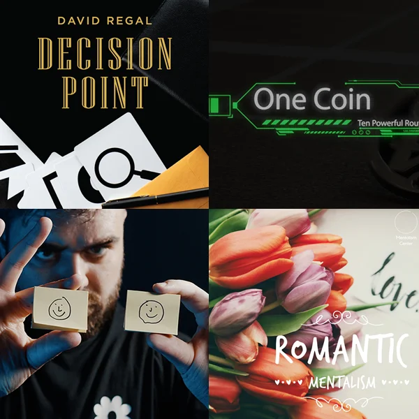 

Решение от Дэвида Регала, Лео монета Лео стисеров, POV Pad от Джулио Монторо, романтический ментализм от Пабло Амиры, волшебные трюки