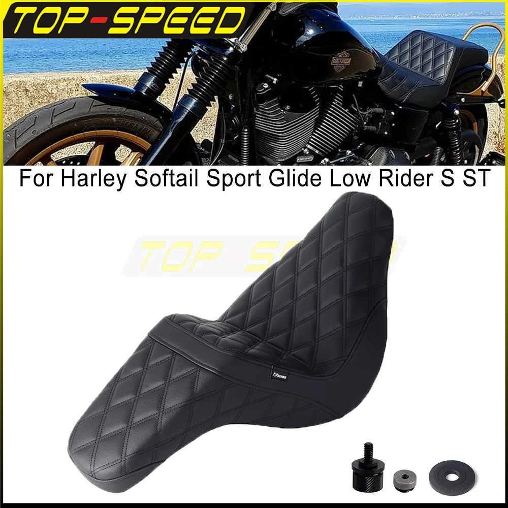 Motorcycle Driver/Passenger Seat Cushion For Harley Softail Sport Glide Low Rider ST Saddle Softer/Harder Than Orignal Seats Pad