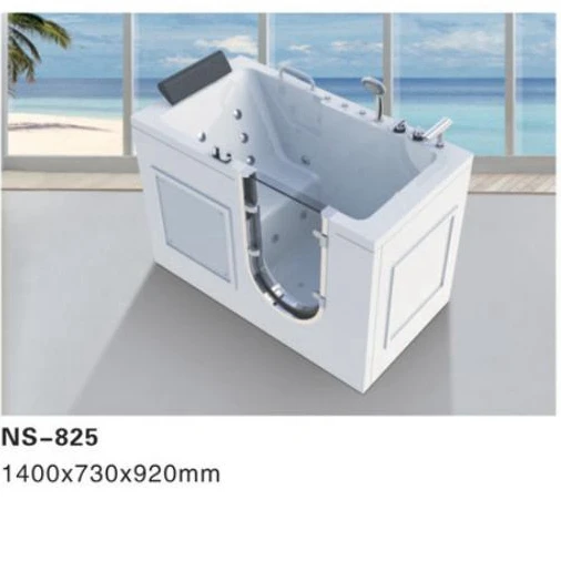 Hydrotherapy Walk-in Freestanding Modern Massage Step-in Elderly Bathtub For Seniors Door Hotel Use Drainer Soaking Acrylic Tub