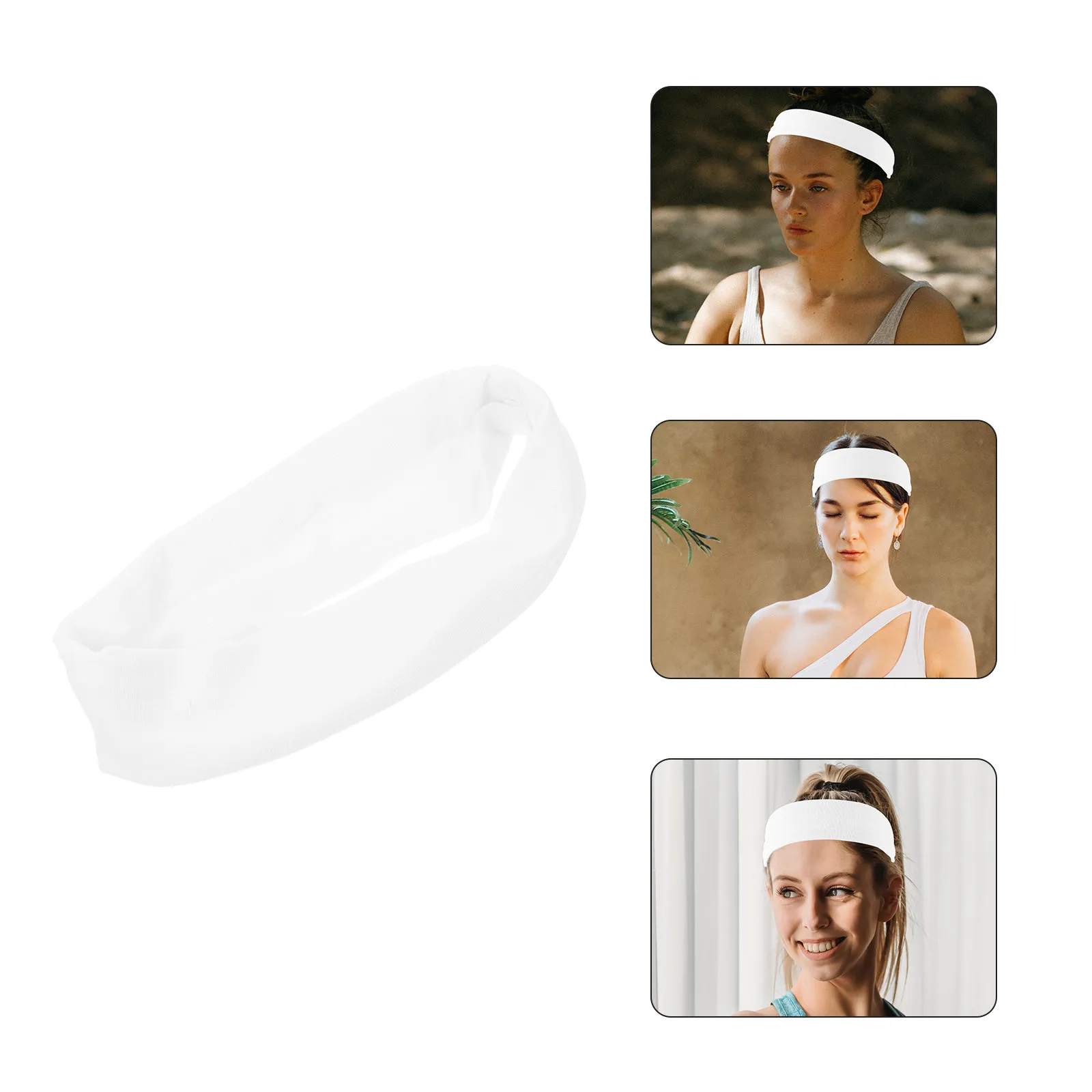 Sports Headband Elastic Sweat Absorbing Headband High Elasticity Comfortable Fitness Headwrap for Yoga Running Workout