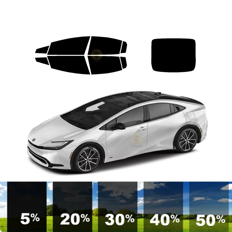 

precut Removable Window Tint Film For Car 100% UVR 5%-70%VLT Heat Insulation Carbon ﻿For TOYOTA PRIUS 4 DR HATCH 2023-2023