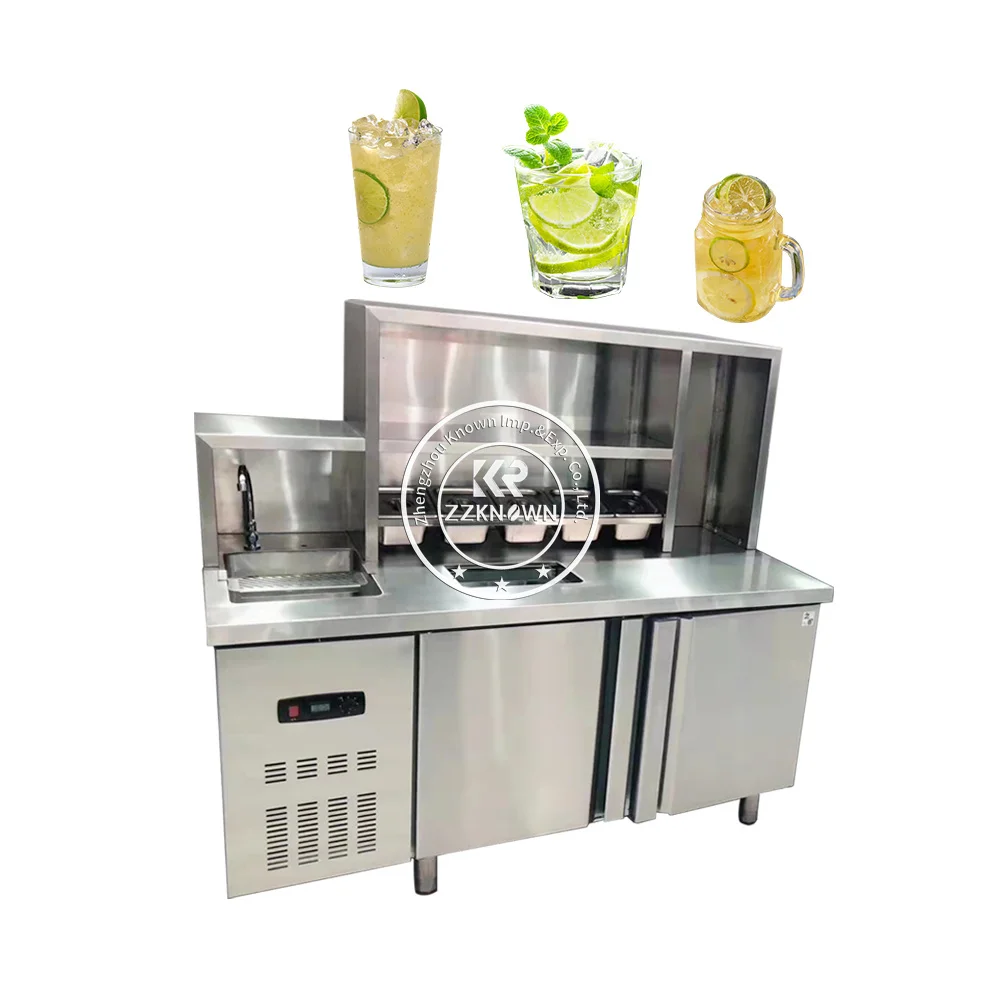 2023 Full Set Commercial Bubble Tea Store Shop Counter Top Drink Bar Equipment Worktop Counter