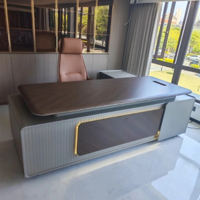 

Luxury boss desk modern simple high end motion computer table office desks and workstations large study room tables furniture