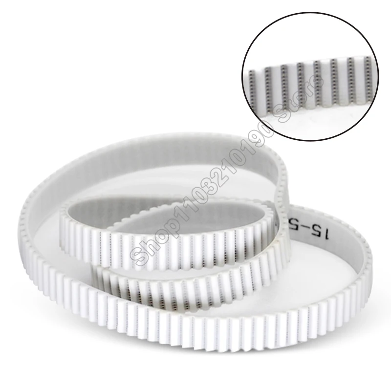 HTD 3M Timing Belt Width 10/15/20/30mm PU with Steel Core Closed Loop Perimeter 831-978mm White Polyurethane 3M Synchronous Belt