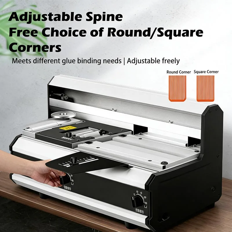 Picture 7: 220v Hot Melt Glue Binding Machine Contract Document Binding Machine File Cover Bindin g Small Manual Desktop Binding Machine