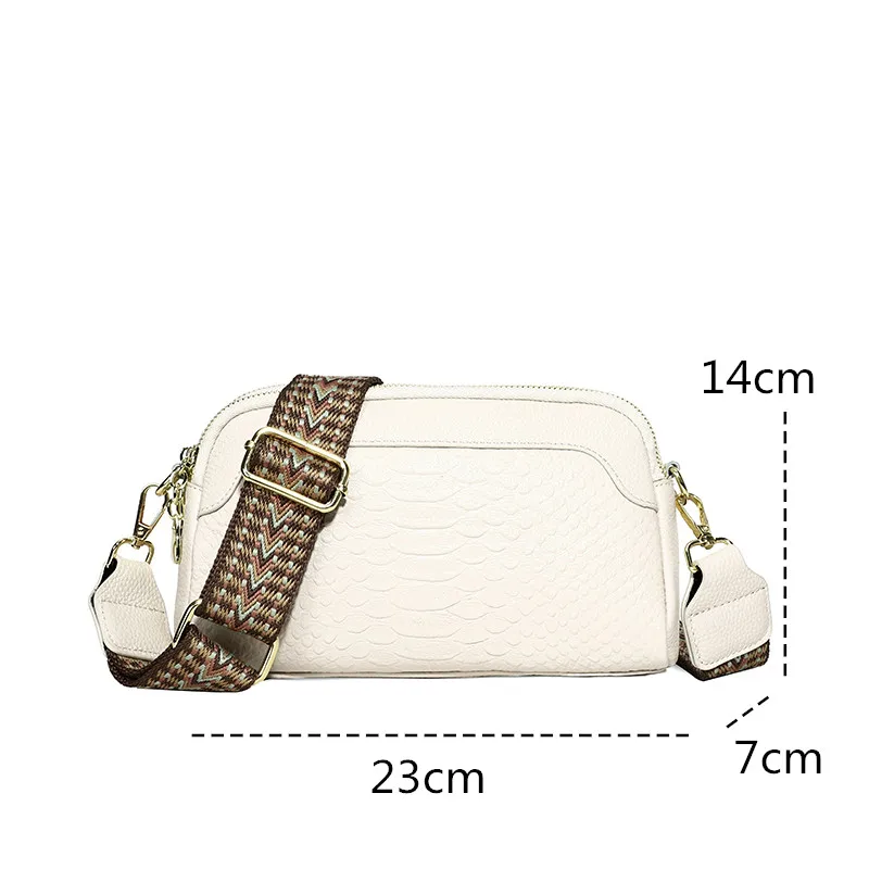 New100%Cow Leather Crocodile Messenger Bag For Women Luxury High Quality Ladies Handbag Crossbody Shoulder Bag Female Purse Sacs