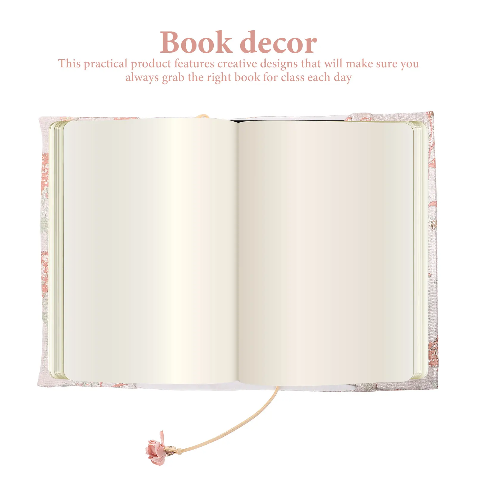 

Book Sleeve Fabric Cover for Student Bookbinding Cloth Covers Decorate Protector Pink