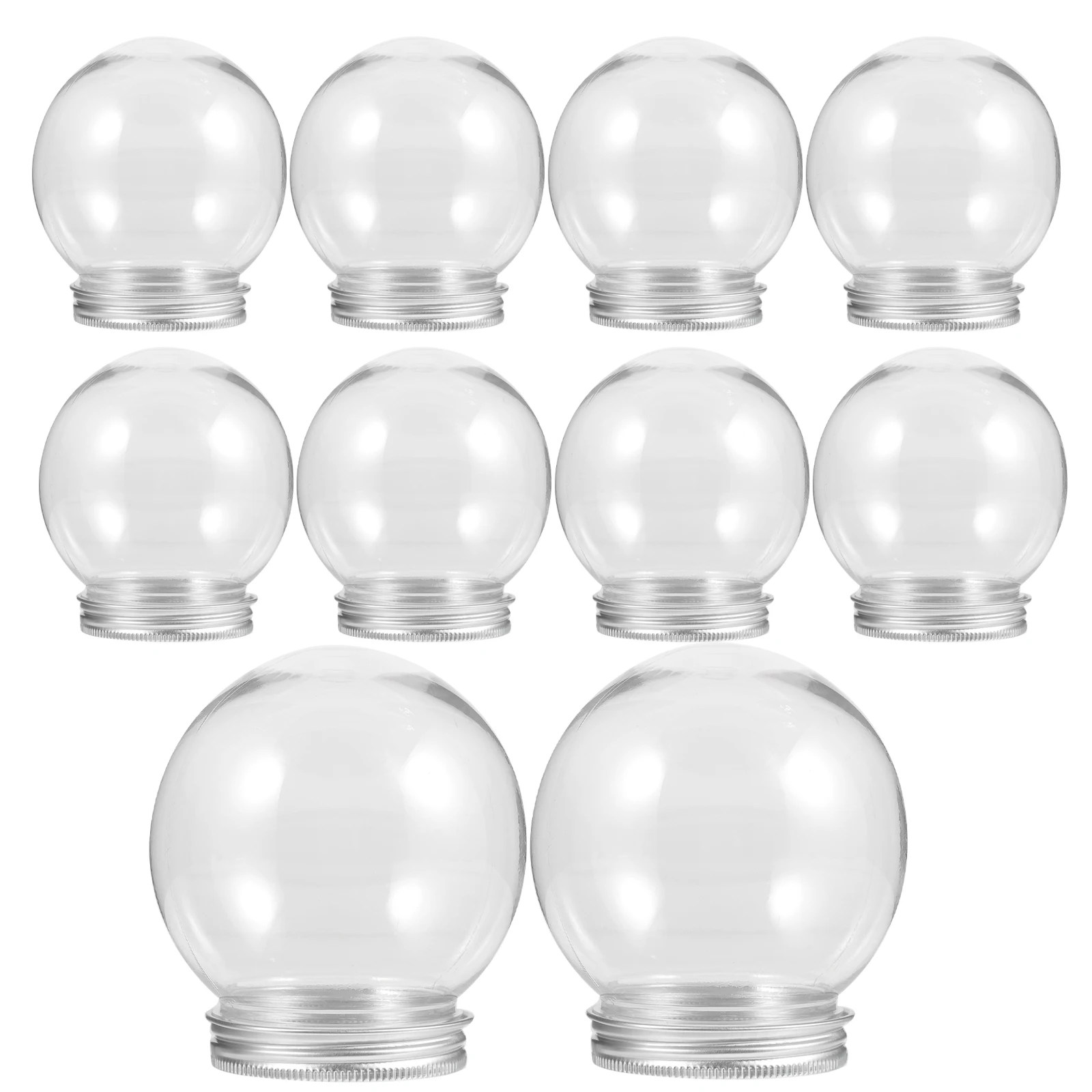 

10Pcs Empty Snow Globe Set 300ML Clear Plastic Water Globes DIY Craft Kit for Christmas Decorations and Creative Projects