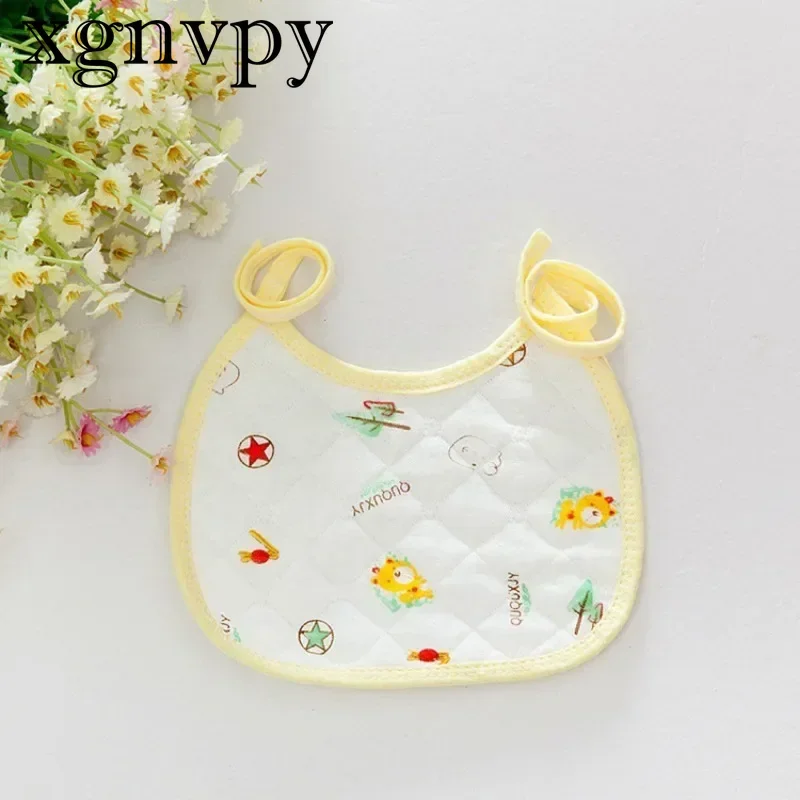 xgnvpy The new children cartoon cotton printing baby saliva towel bib feeding towel is light and not stuffy soft and breathable