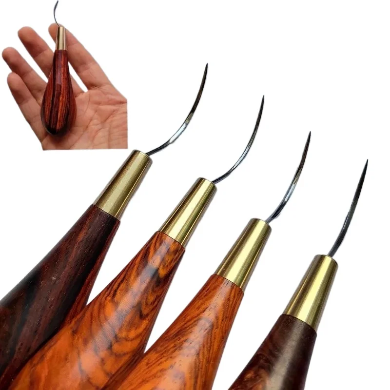 

Ромб/круглый/оливковый изогнутый конус, инструмент для пробивания кожи ручной работы, сделай сам, швейные коробки для кожевенного ремесла/сумка, аксессуары для сквозных отверстий, игла