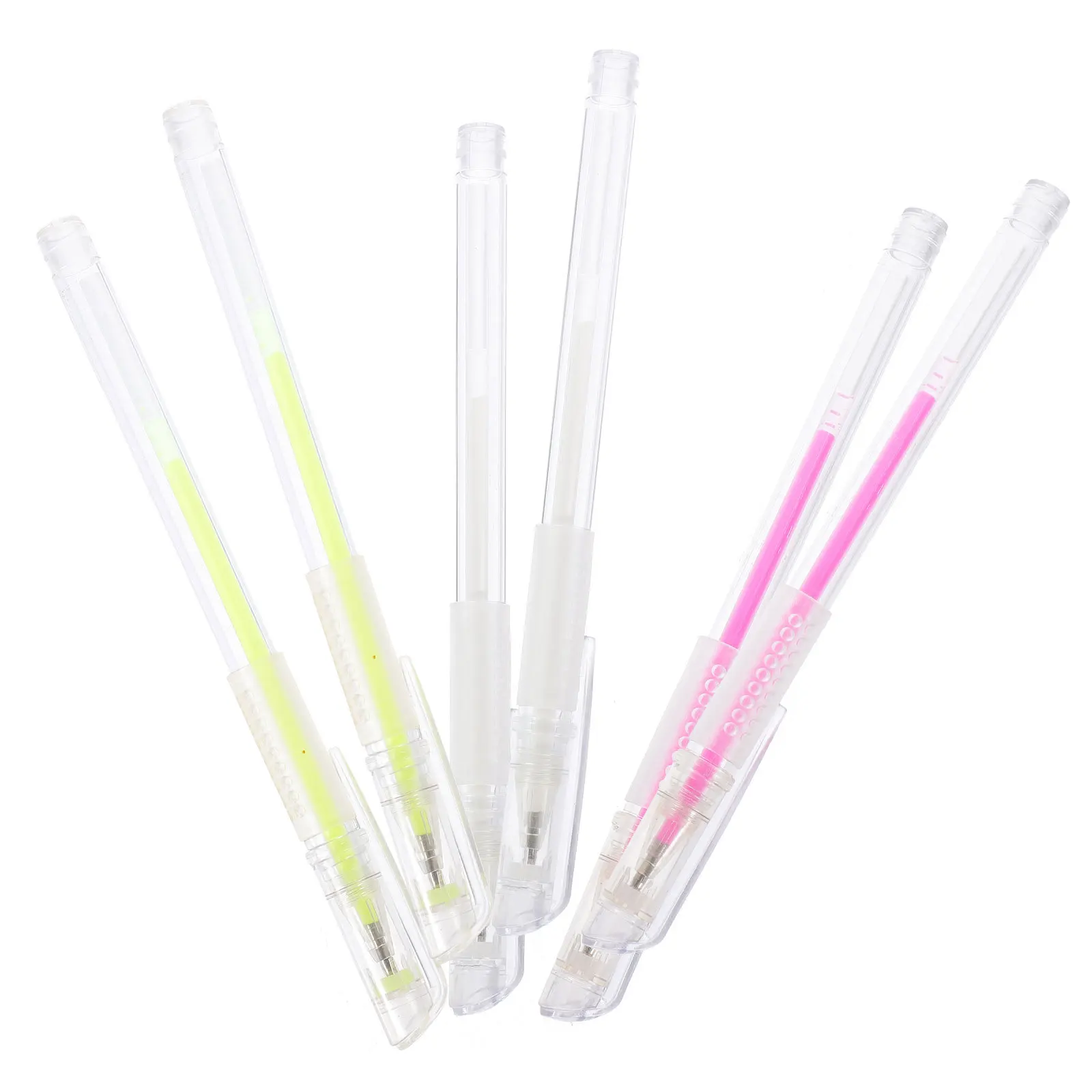 6 szt. Pisaków do pozycjonowania brwi, permanentny pisak do oznaczania skóry do precyzyjnego umieszczenia tatuażu brwi i ust, odporny na blaknięcie, z cienką końcówką, do użytku profesjonalnego.