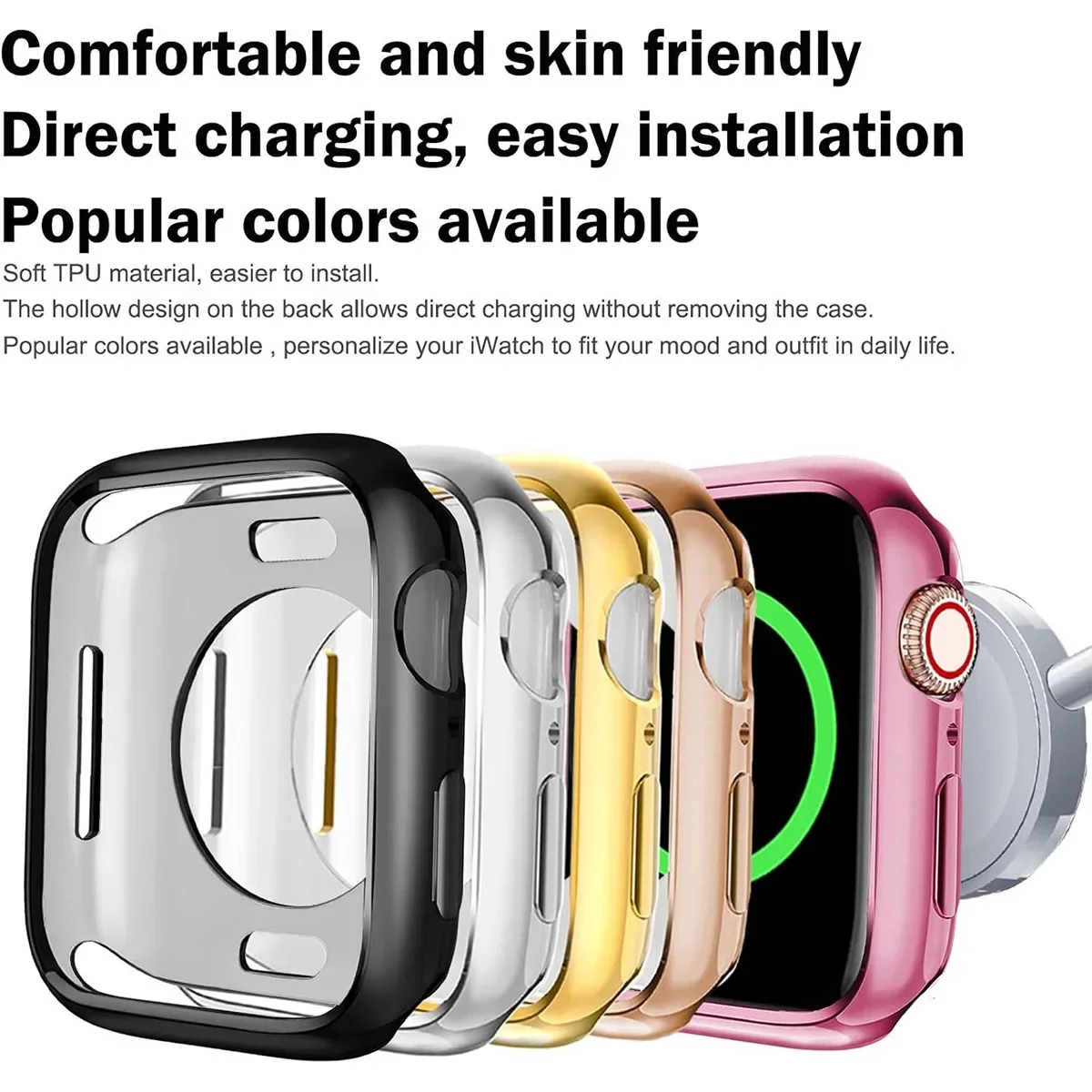 For Apple Watch Ultra 2 49mm TPU Skeleton Case for iWatch10 9 8 7 6 5 4 SE 46mm 42mm 41mm 45mm 44mm 40mm38mm case