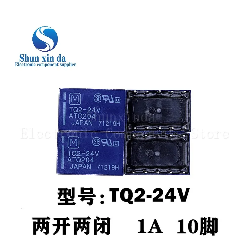 5PCS ATQ201 TQ2-3V TQ2-5V ATQ209 TQ2-12V ATQ203 TQ2-24V ATQ204 TQ2-48V ATQ205 DIP-10Pin Signal Relay TQ2 1A Two Open And Closed