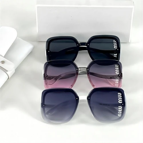 Imagen 2 del producto 2025 nueva moda gafas de sol cuadradas de gran tamaño mujeres hombres protección UV400 gafas de moda al aire libre estilo coreano marco grande