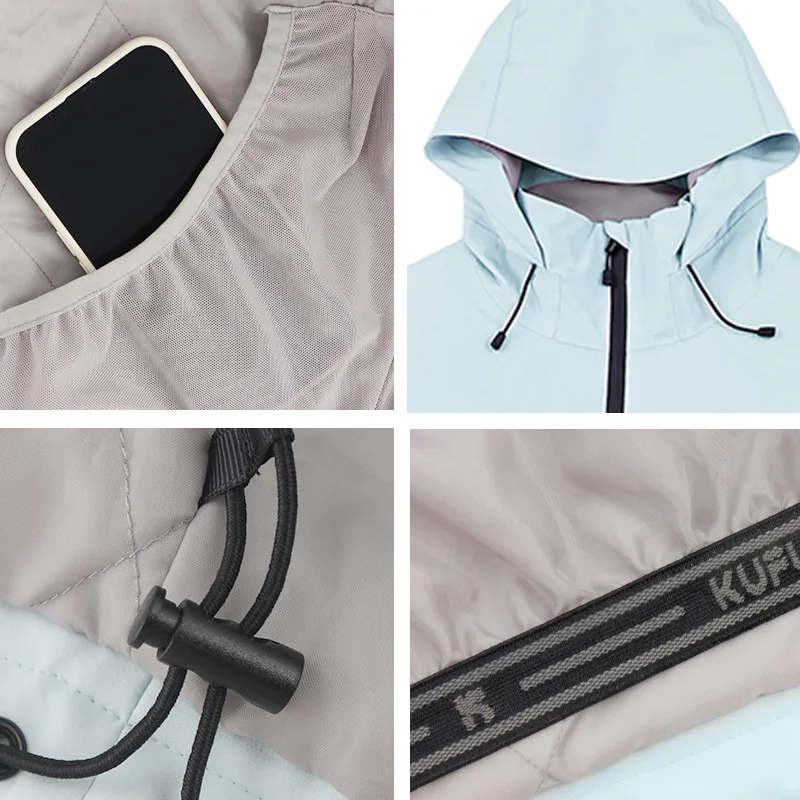 KUFUN ملابس التزلج مقاوم للماء يندبروف سميكة على الجليد ملابس الثلوج الشتاء سترة أعلى السراويل بنطلون فضفاض المرأة سيدة مراهقة #6