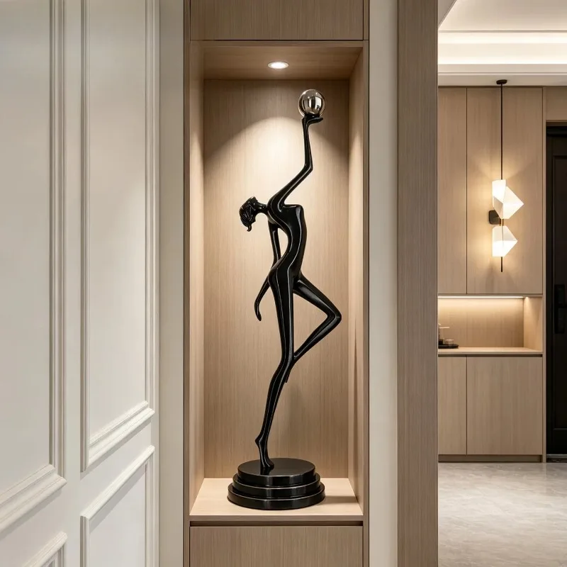 Abstract figure art sculpture ornament slender high sense niche living room vertical decoration