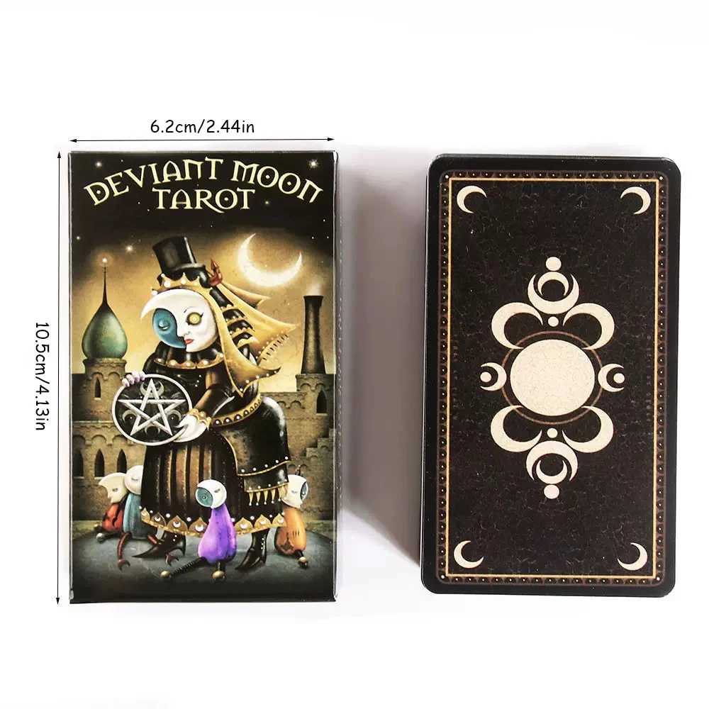 78pcs/deck Deviant Moon Tarot Cards Fantasy Art Deck for Inner Wisdom & Soul Exploration Perfect Party Romantic Christmas Gifts