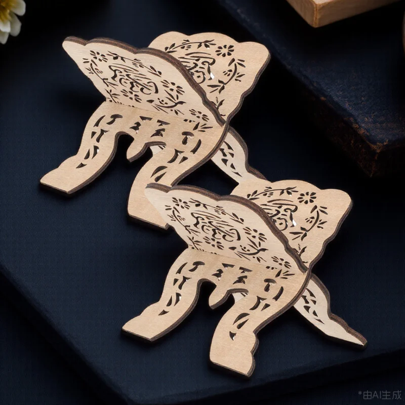 

2pcs Wooden Book Holder Decorative Book Stand For Reading Quran Recipe Magazine Student School Home Display Stand
