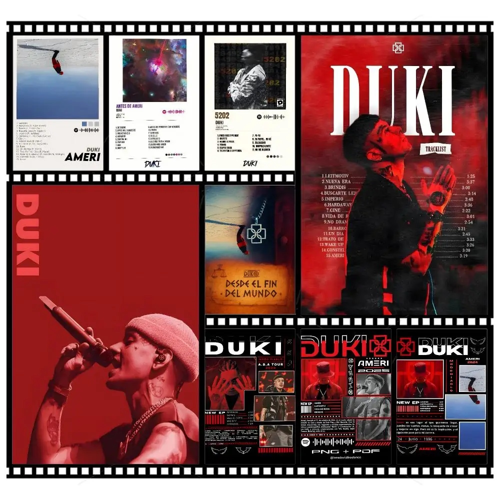 Latin Rapper D-Duki Poster Wall Art Poster HD Waterproof PP Print Bedroom Living Room Office Decor Gift