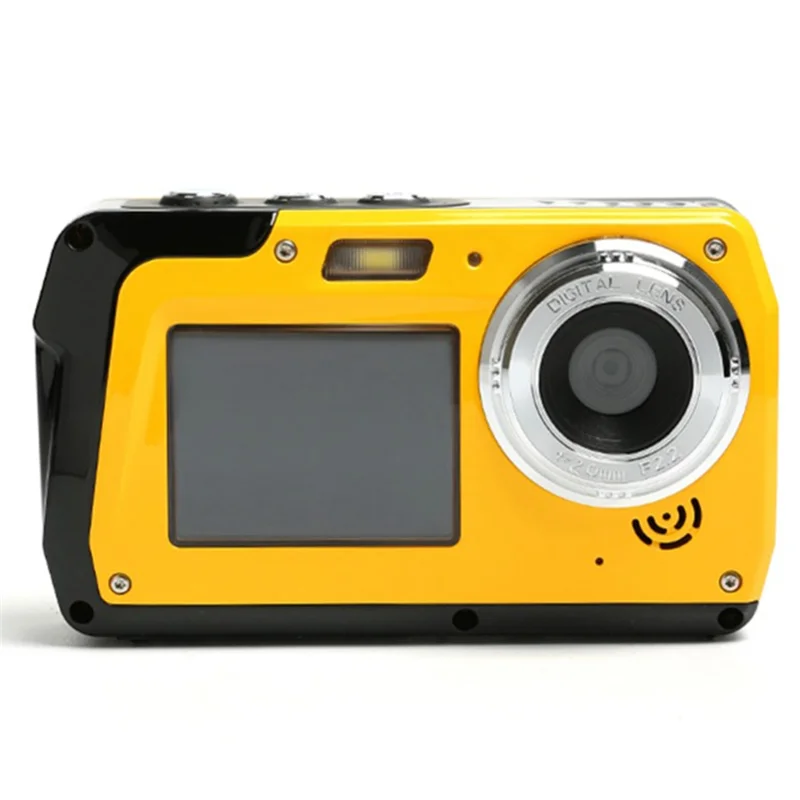 B29C-Underwater Video Camera 48MP HD Dual Screen 16X Zoom Sports Waterproof Digital Camcorder Point Shoots