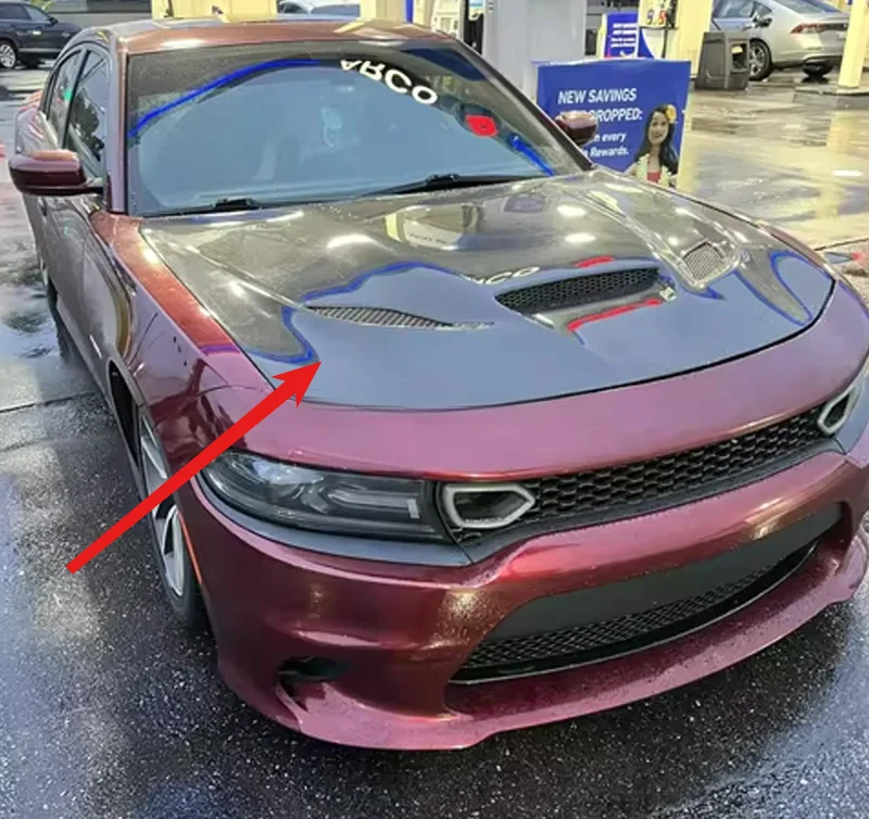 

Style-Enhancing FORDodge Charger Front Bonnet Hood Carbon Fiber 2015-2021
