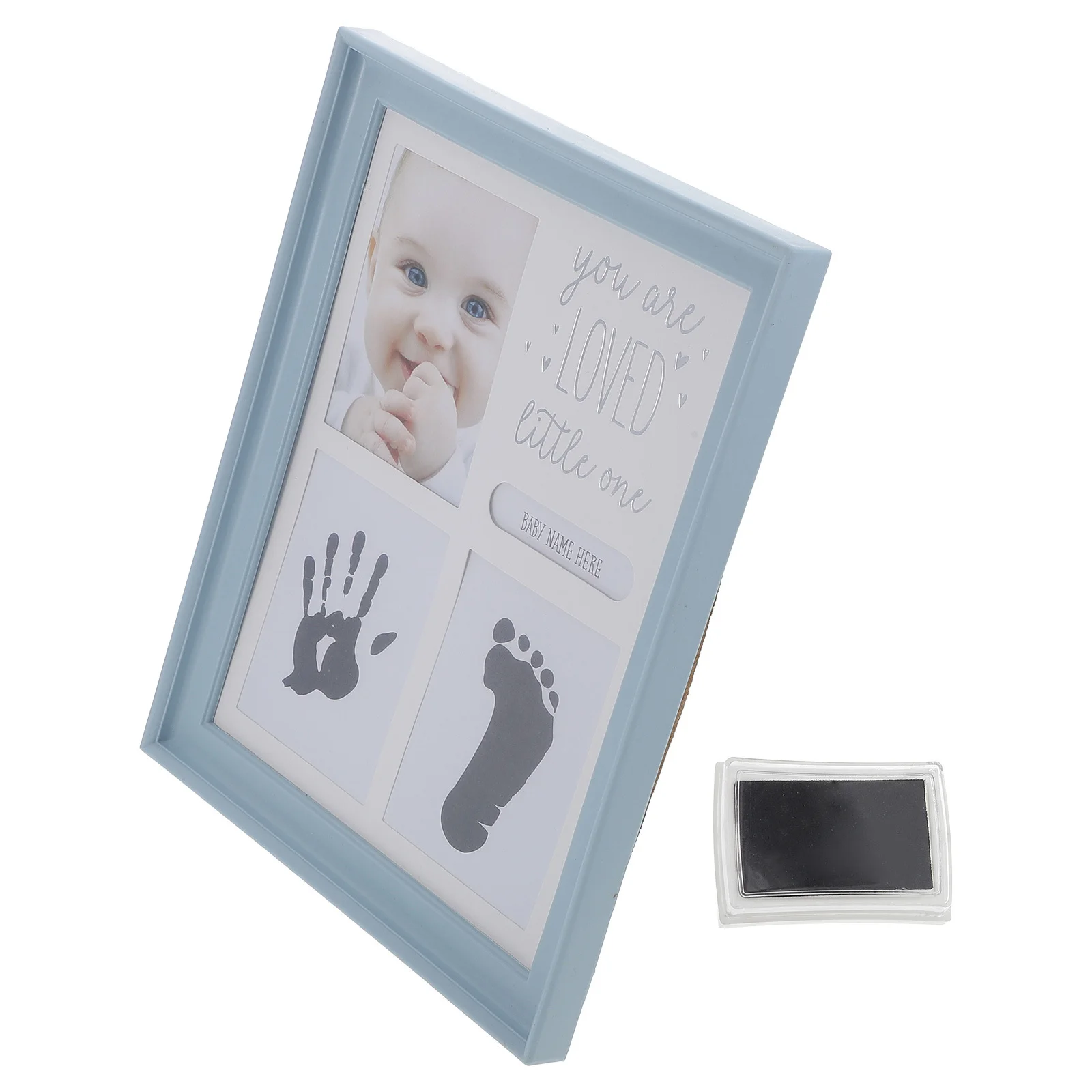 

1Set Baby Footprint Picture Frame Newborn Keepsake Kit DIY Baptism Christening Gift Baby Hand and Footprint Kit