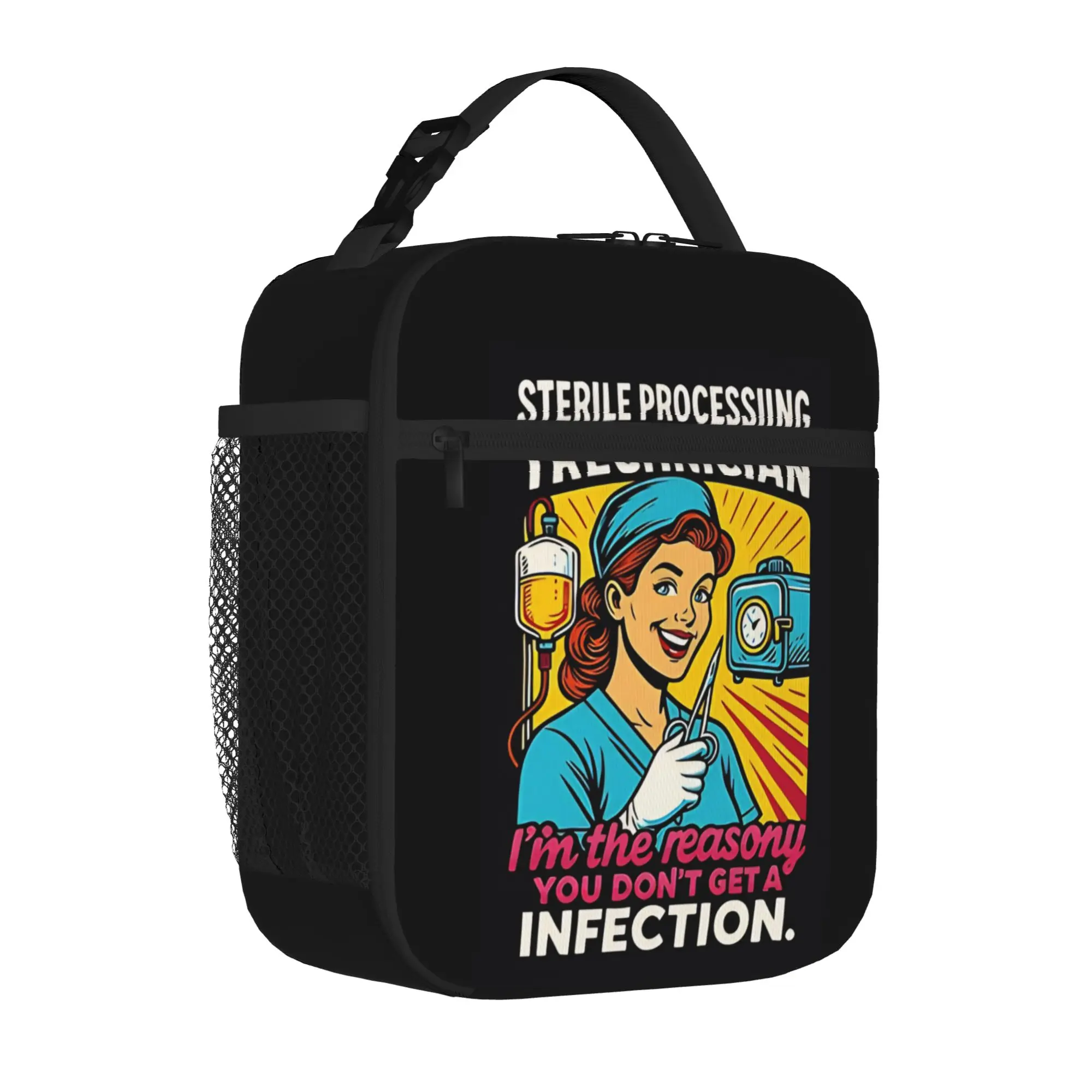 1 Piece For Students Food Container Retro Comic Portable Pocket Medical Zipper Closure Aluminum Foil Food Pouch For Travel