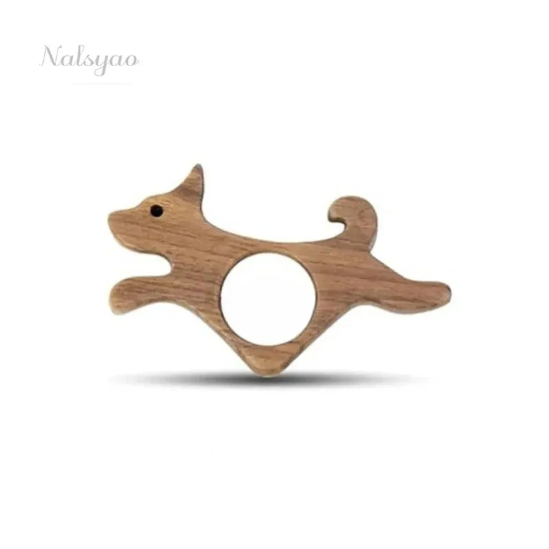 Wooden Pet Cat Dog Bookmark Rings School Reading Page Guide Marker Holder Student Supplies
