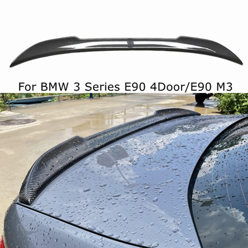 

FOR BMW 3 Series E90 4Door/E90 M3 CS Style Carbon fiber Rear Spoiler Trunk wing 2005-2012 FRP Glossy black Forged carbon