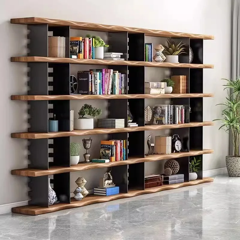 

Solid wood bookshelf shelf floor-to-ceiling multi-layer display storage reading display bookcase
