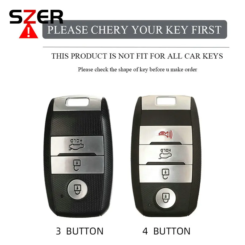 3/4 Buttons Alloy Shell For KIA Rio Rio5 Sportage Ceed Cerato K3 KX3 K4 K5 Sorento Optima Picanto Car Smart Key Case Cover Fob