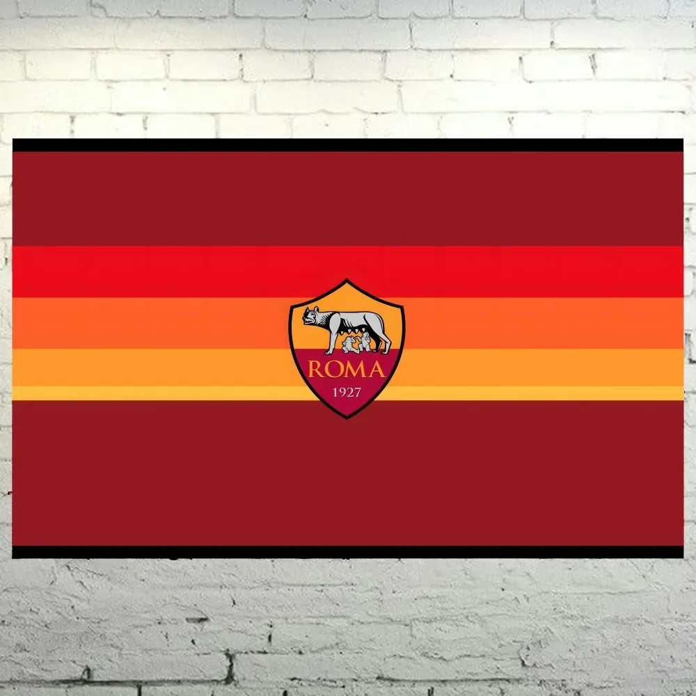 AS R-Roma Flag Polyester Printed Car Flags For Room Garage Decor Outdoor Camping