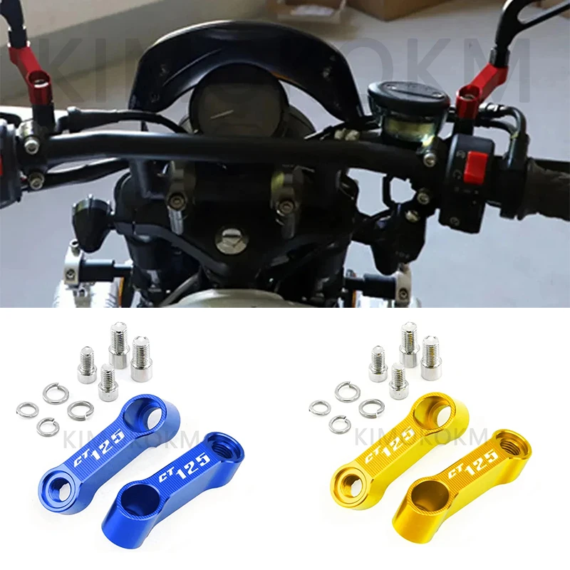 Nuevos accesorios para motocicleta, adaptador de espejo retrovisor de aluminio CNC, extensor elevador para HONDA CT125 CT 125 Hunter Cub 2021 2022 2023