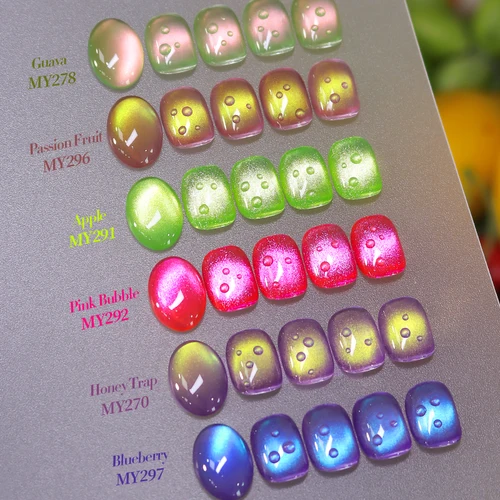 Imagen 2 del producto BORN PRETTY 10ml 6 colores guayaba fruta gato Gel magnético cuentas de vidrio brillante remojo de Gel UV barniz para decoración de uñas salón hogar DIY