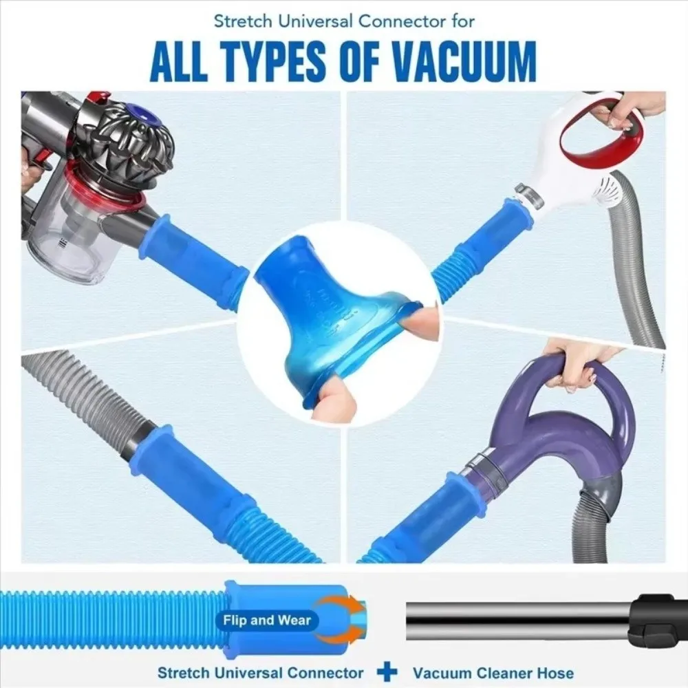 

Elastic Connector Dryer Vent Cleaner Kit Vacuum Hose Quickly Cleaning Universal Vacuum Hose Attachment Compatible Design