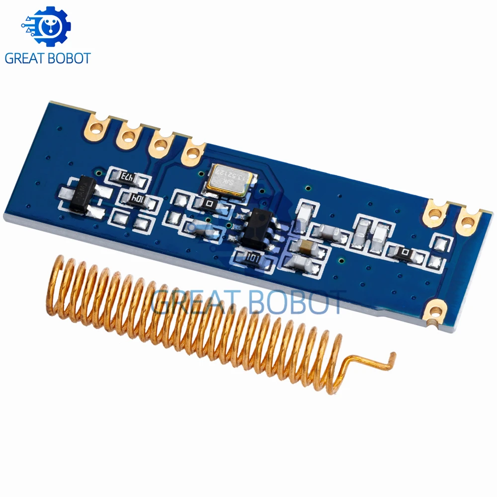 BS 1 Set 433MHz 100 Meters Wireless Module Kit ASK Transmitter STX882 + ASK Receiver SRX882 + 2Pcs Copper Spring Antenna