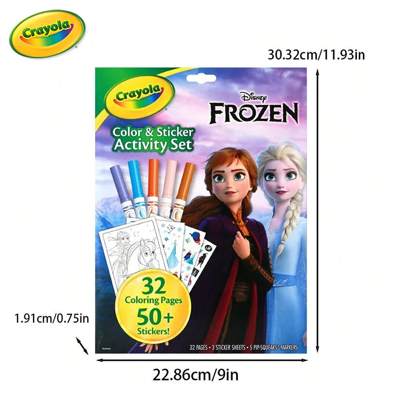 Crayola Color & Sticker Activity Coloring Book Sheets Set 04-2744 Frozen II