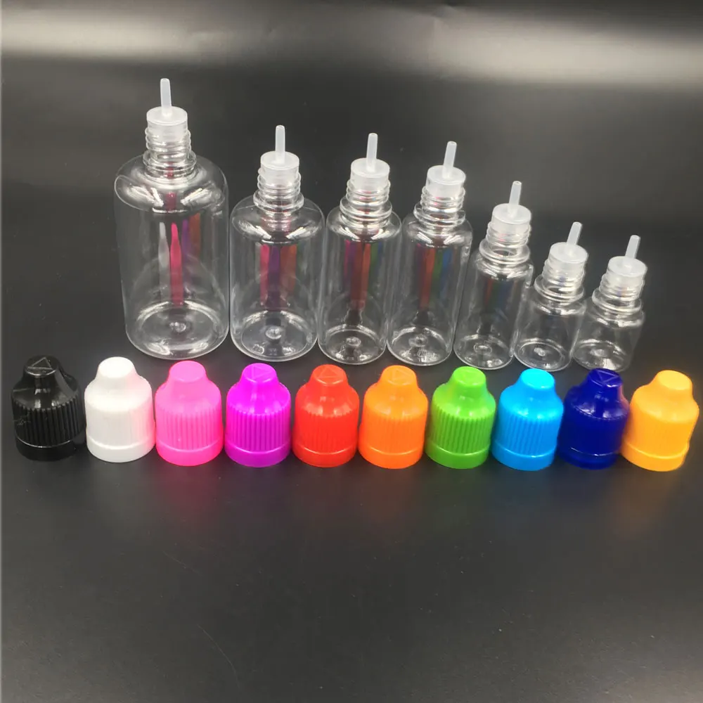 20pcs 5ml-30ml PET Empty Liquid Bottle Plastic Juice Containers for Eye Drop E Cigarette Liquid